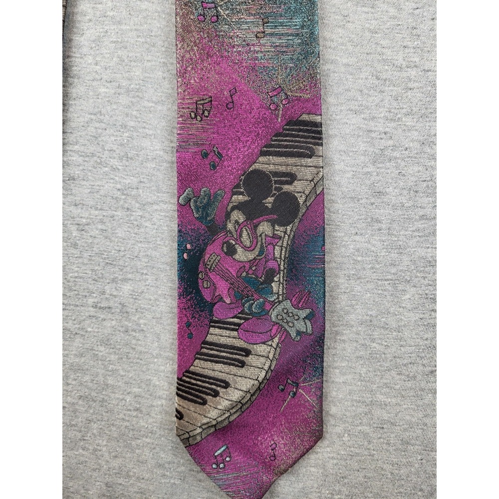 VTG Mickey & Co. Balancine Tie Works Mens Musical Mickey Tie 3.25" Neck Tie